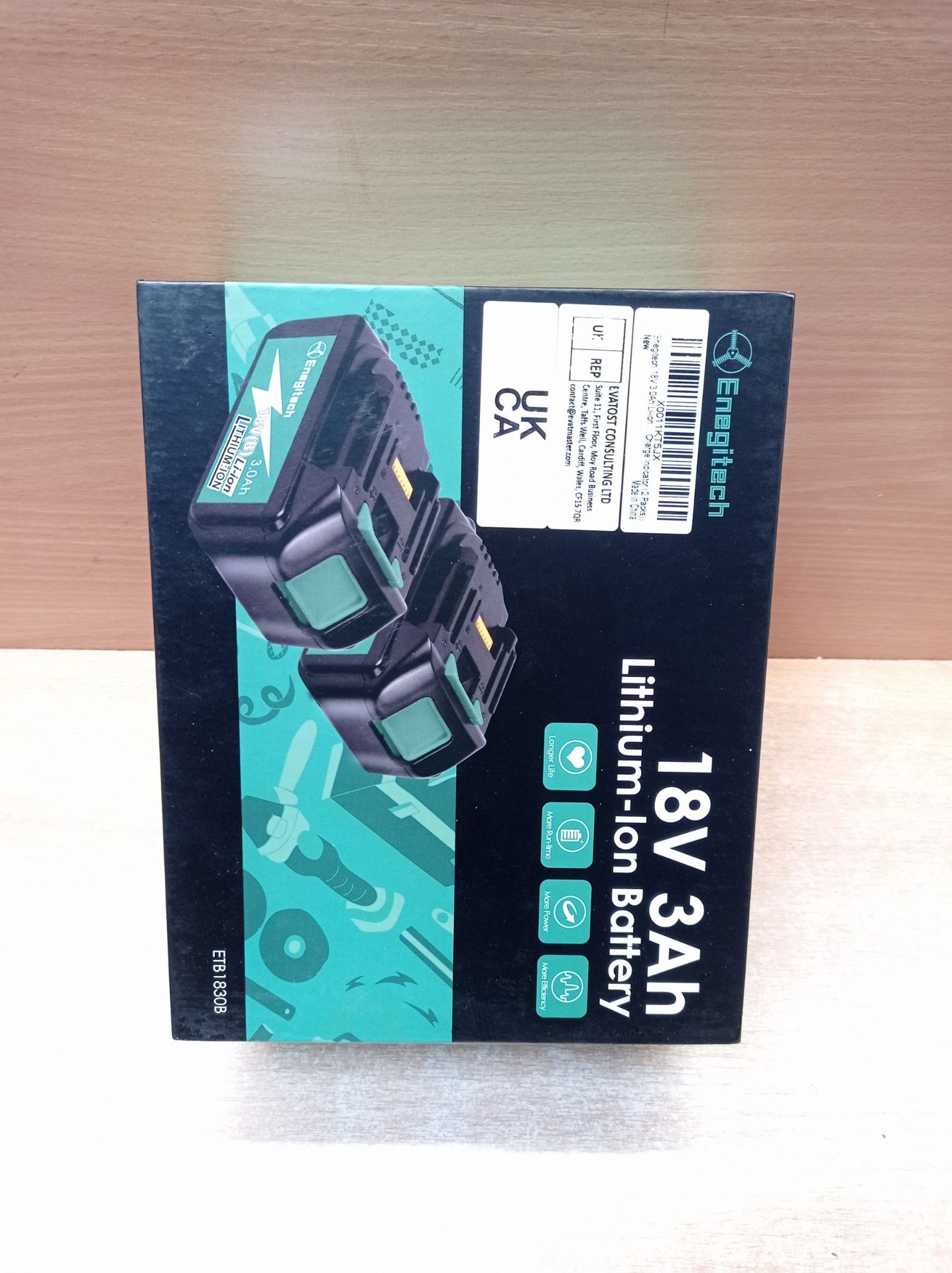 RRP £40.00 Enegitech BL1830B Compatible with Makita 18V Lithium-Ion - Image 2 of 2