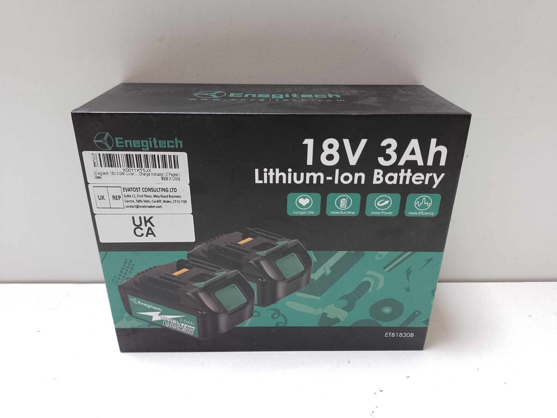 RRP £40.00 Enegitech BL1830B Compatible with Makita 18V Lithium-Ion - Image 2 of 2