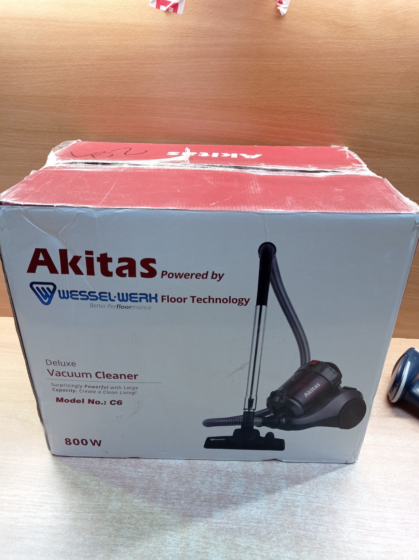 RRP £58.61 Akitas 800W Powerful Bagless Cylinder Vacuum Cleaner - Image 2 of 2