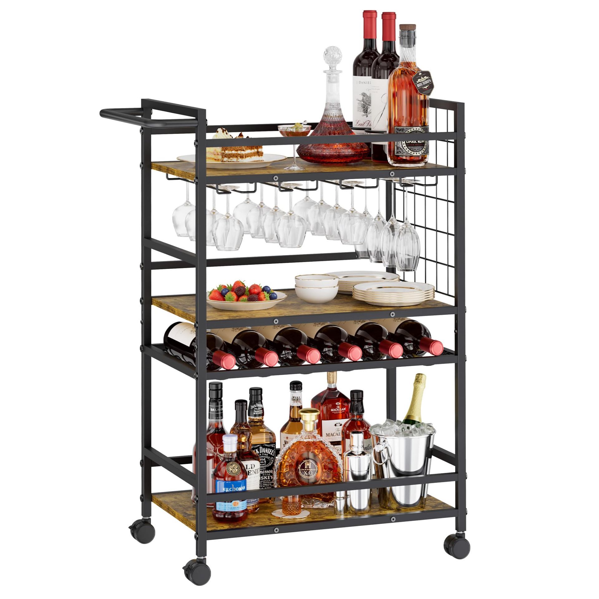 RRP £91.32 JC-Houser 3 Tier Drinks Trolley On Wheels