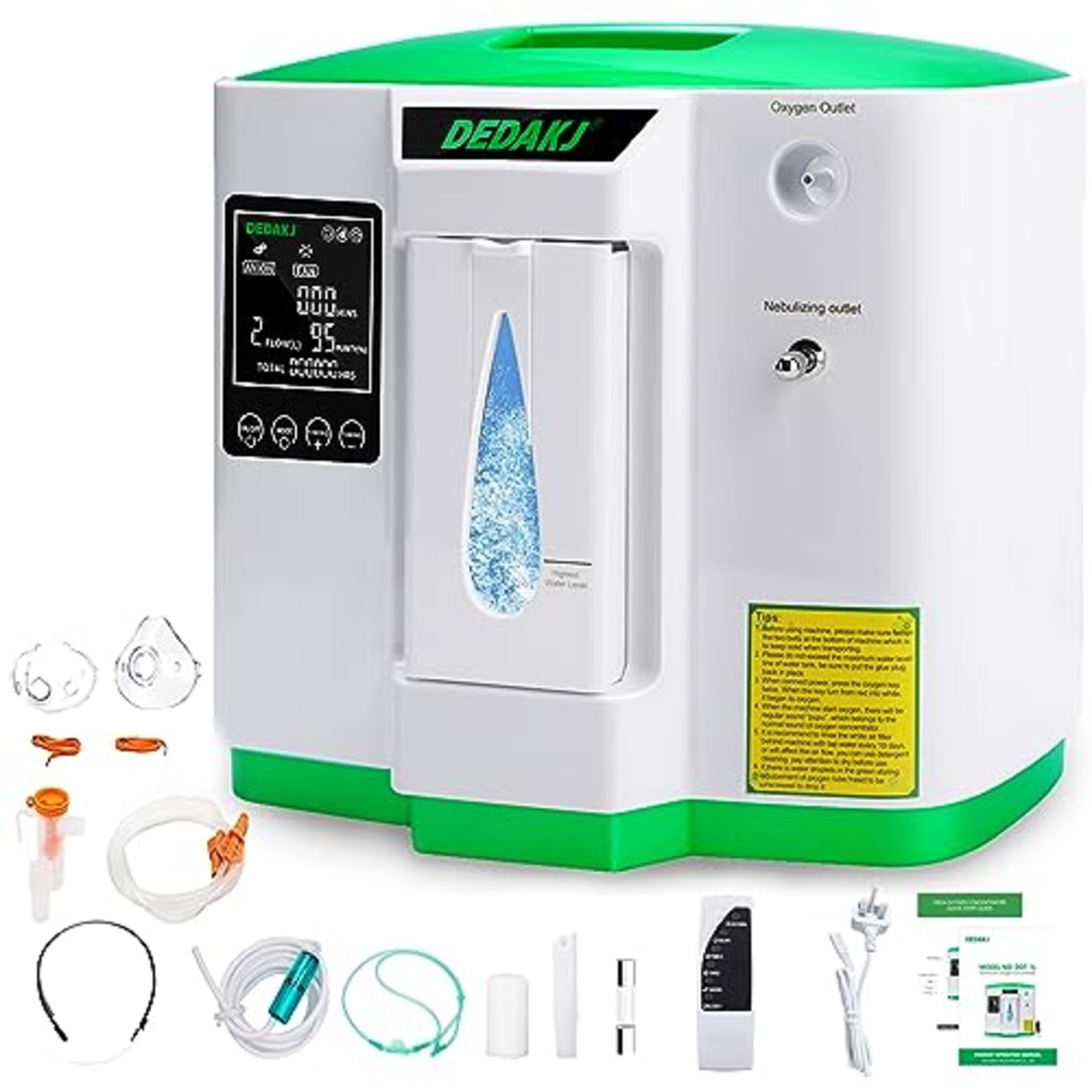 RRP £342.49 DEDAKJ Portable Oxygen Concentrator