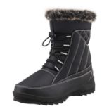 RRP £35.74 Shenji Women's Winter Mid-calf Boots Fur-lined Lace-up H7631 Black 5UK 38