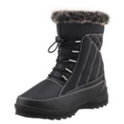 RRP £35.74 Shenji Women's Winter Mid-calf Boots Fur-lined Lace-up H7631 Black 5UK 38