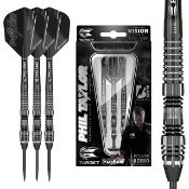 RRP £56.03 Phil Taylor Power 8-Zero Black P8Z4 23G 80% Tungsten Steel Tip Darts Set