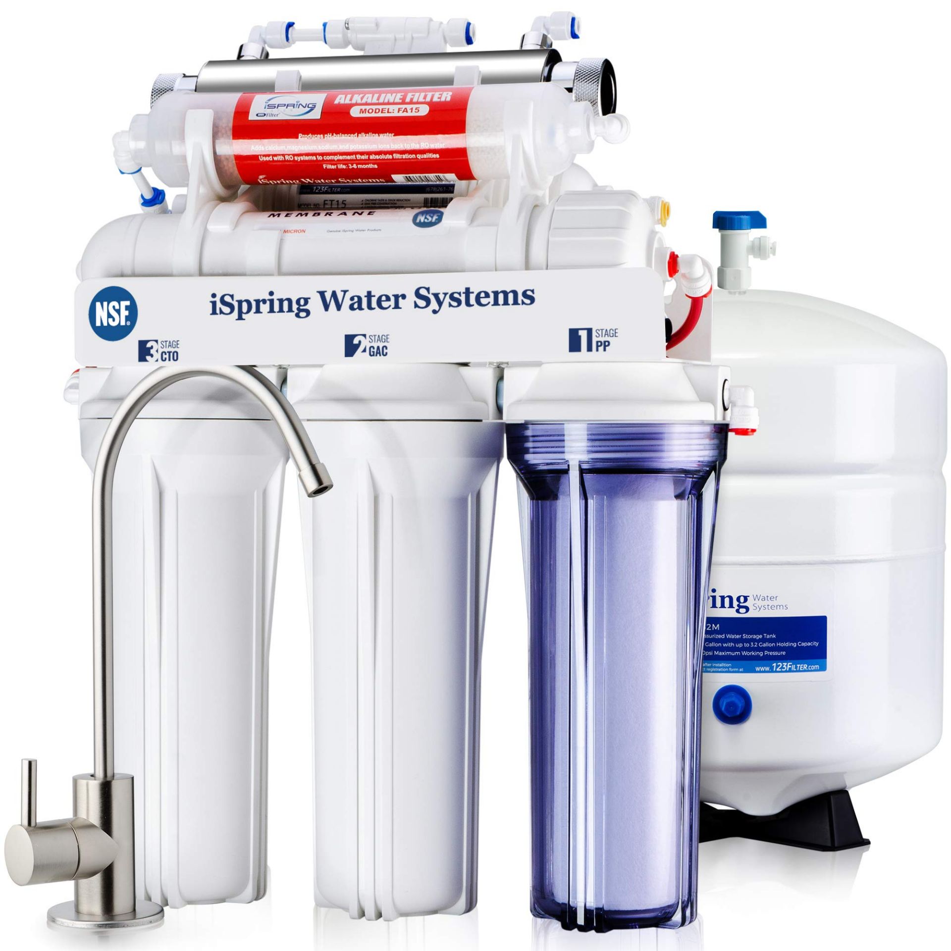 RRP £432.67 iSpring RCC7AK-UV 7 Stage Under Sink Reverse Osmosis