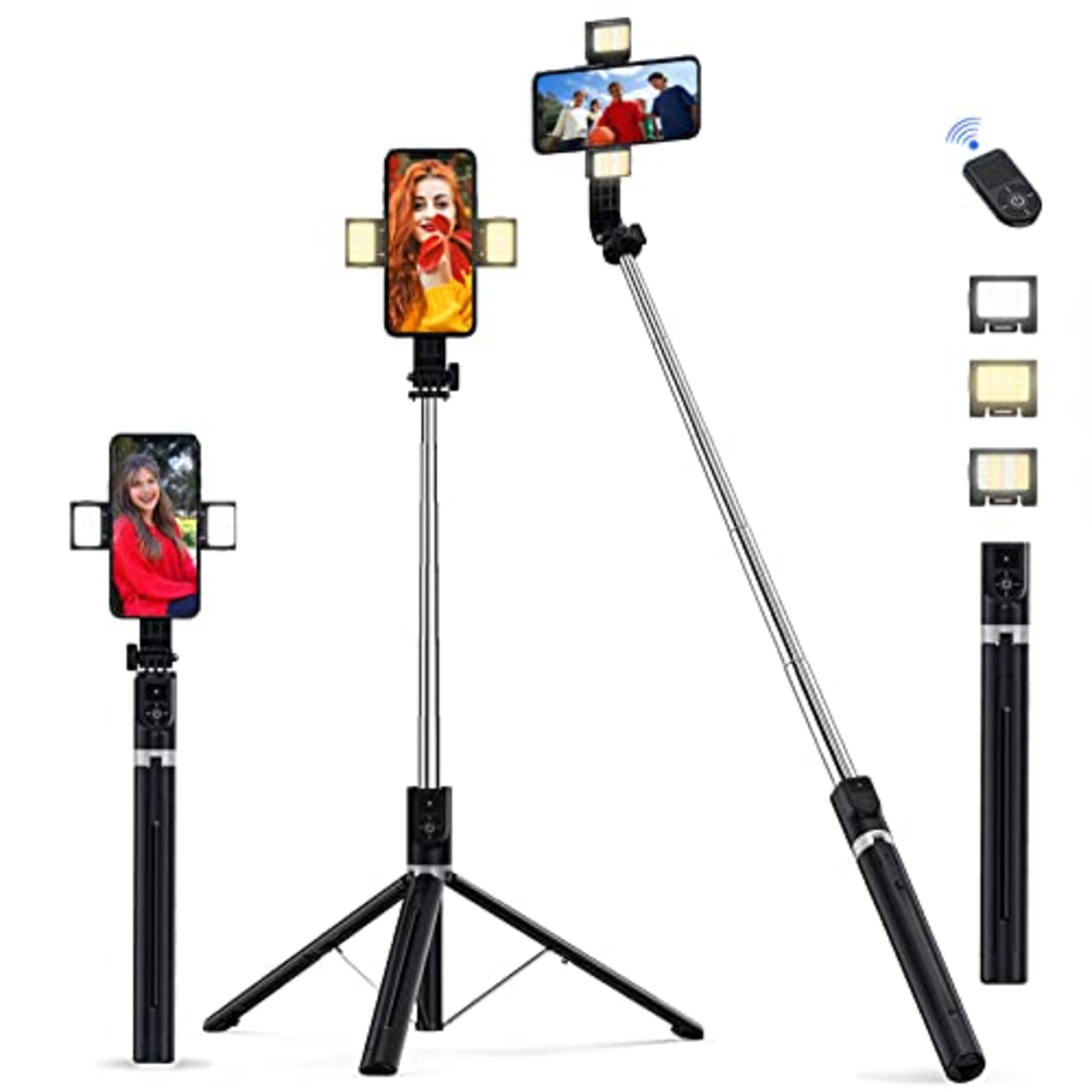 RRP £22.82 ZINUU Selfie Stick Phone Tripod - 165CM Extendable Tall