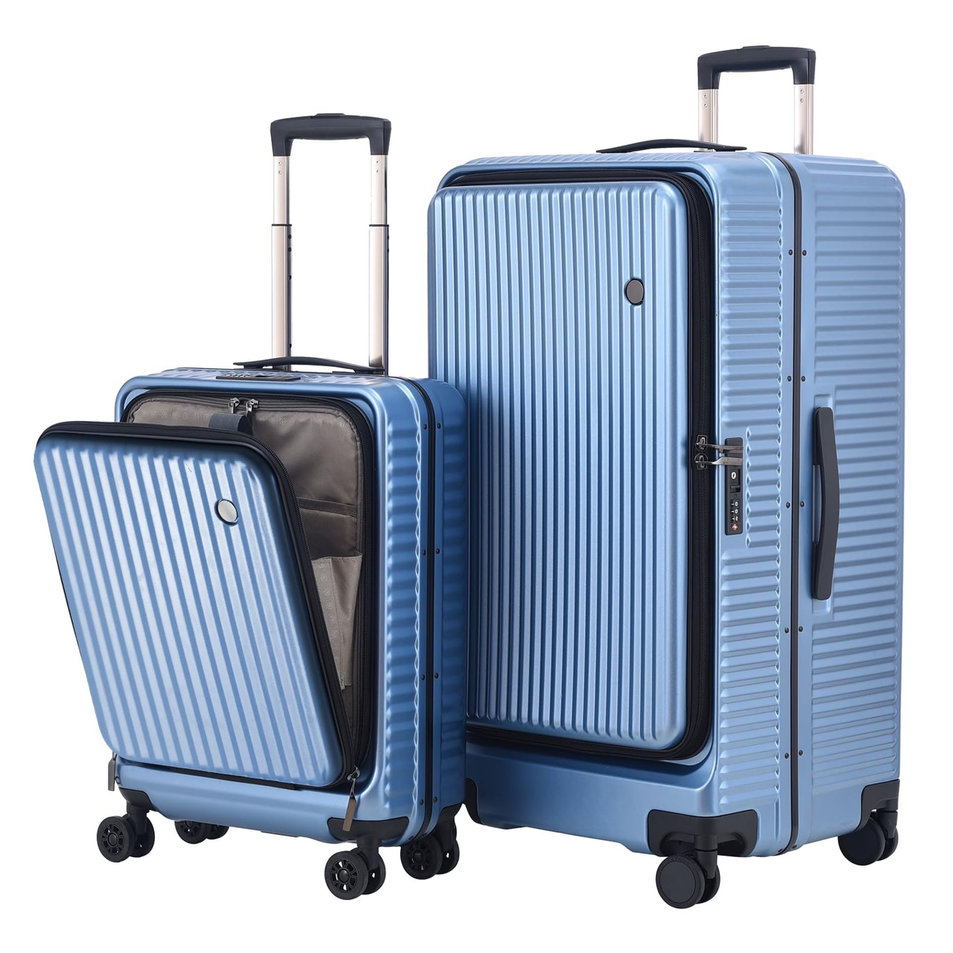 RRP £198.64 TydeCkare 2 Pieces 20/29 39 * 20 * 55cm & 40 * 37 * 77cm Aluminum Luggage Set