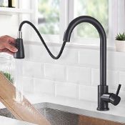 RRP £47.95 Onyzpily Kitchen Tap Black with Pull Down Kitchen Sink