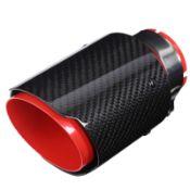 RRP £34.96 Universal Exhaust Tip Tail Throat Glossy Carbon Fiber