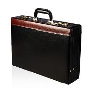 RRP £61.91 Briefcase/Attachment Bag with Pleats - PU Leather