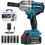 RRP £103.19 Anancyi Cordless Impact Wrench 21V