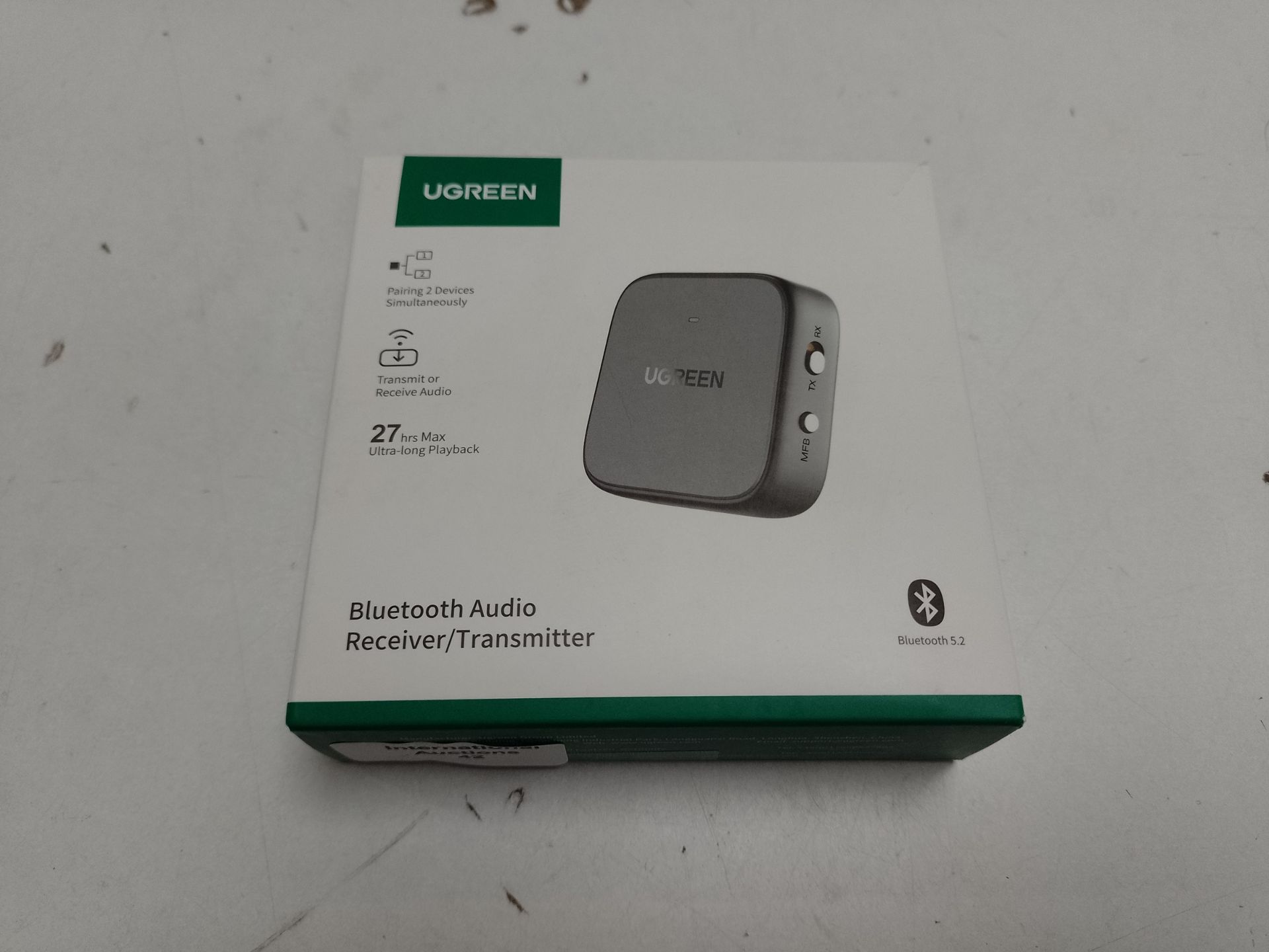 RRP £29.37 UGREEN Bluetooth 5.2 Transmitter and Receiver - Image 2 of 2