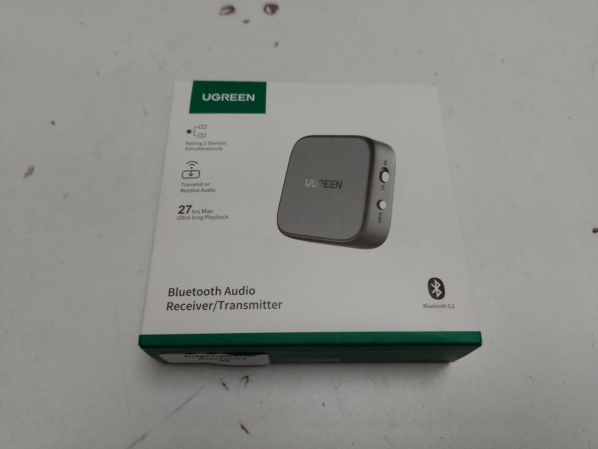 RRP £29.37 UGREEN Bluetooth 5.2 Transmitter and Receiver - Image 2 of 2