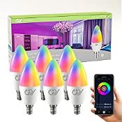 RRP £42.15 GY Smart Bulb C37 E14 Alexa Light Bulbs