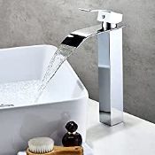 RRP £45.55 Countertop Basin Tap Bathroom Sink Mixer Tap with Lever