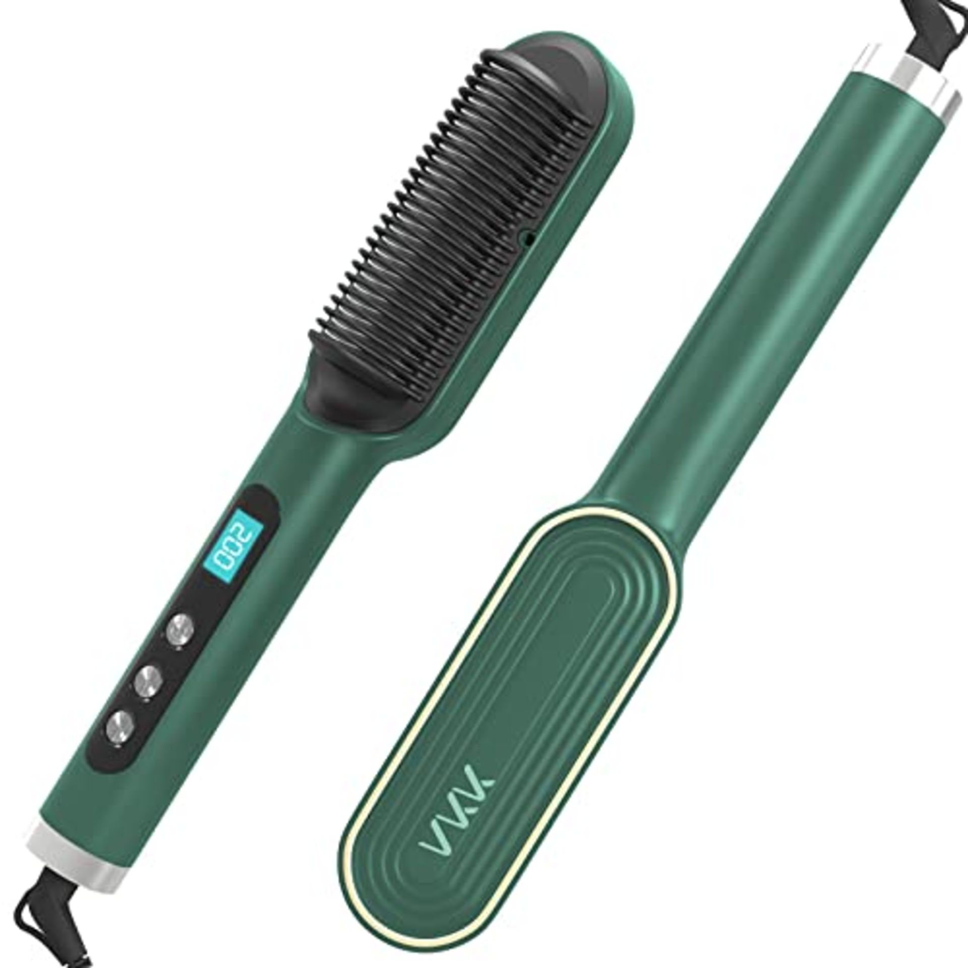 RRP £42.85 VKK Upgraded Ionic Hair Straightener Brush Hair Straightening