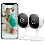 RRP £37.66 GALAYOU Security Camera Indoor - 2K WiFi Home Cameras for Baby Monitor