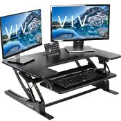 RRP £171.14 VIVO 91 cm Height Adjustable Stand Up Desk Converter