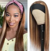 RRP £95.09 Highlight Headband Wigs Straight Human Hair for Women