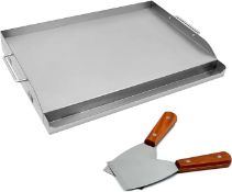 RRP £57.09 MOOTACO Stainless Steel Side Burner Griddle Plate