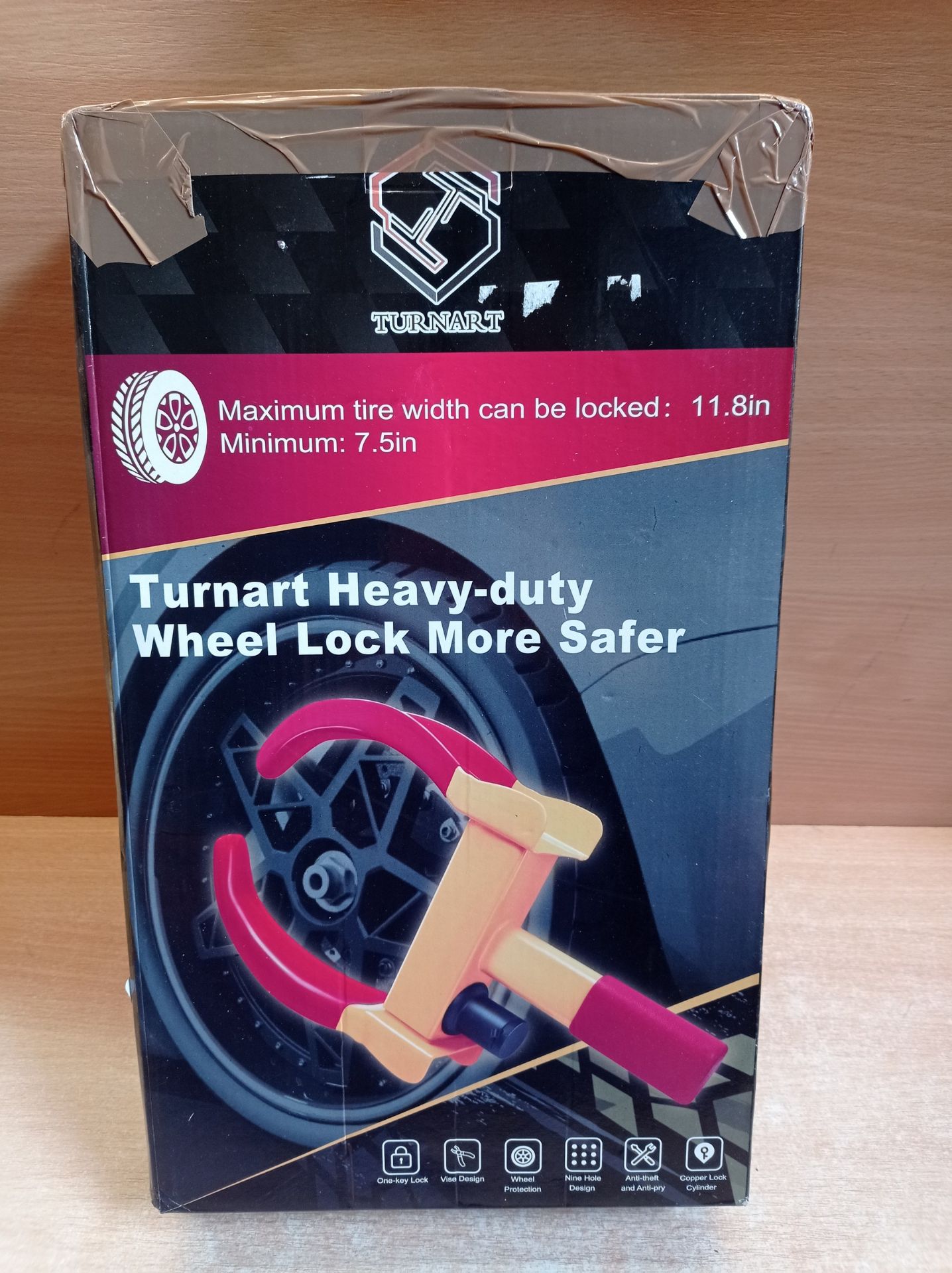 RRP £36.22 Turnart Wheel Clamp Lock Tyre Lock Cars Trailer Caravan - Image 2 of 2