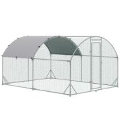 RRP £224.90 PawHut Walk In Chicken Run Galvanised Chicken Coop