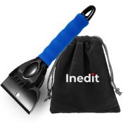 RRP £6.84 Inedit Ice Scraper For Car Windscreen (With His Free Storage Bag)