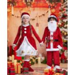 RRP £32.46 IKALI Girls Santa Claus Costume Kids Christmas Dress