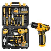 RRP £71.91 Tool Kit: DEKO Drill Set with Cordless Drill
