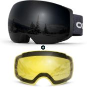 RRP £38.31 Odoland OTG Ski Goggles Set with Detachable Lens