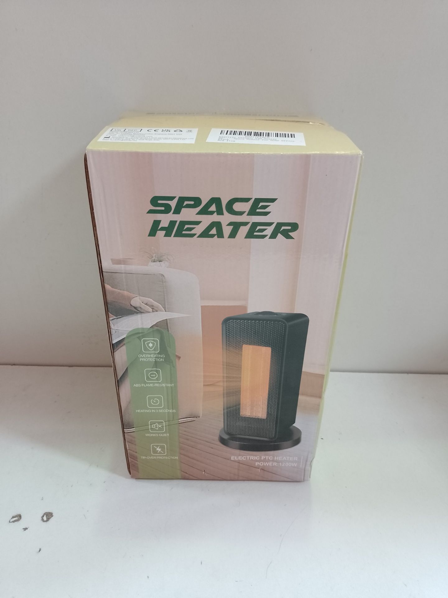 RRP £34.24 Electric Ceramic Fan Heater 90 Oscillating Portable - Image 2 of 2
