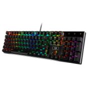 RRP £74.20 Redragon K556 RGB LED Backlit Wired Mechanical Gaming Keyboard