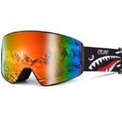 RRP £27.39 Odoland OTG Ski Goggles for Kid and Youth