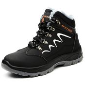 RRP £46.87 UnPtios Safety Boots Men Winter Steel Toe Cap Boots