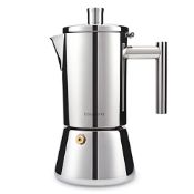 RRP £45.65 Easyworkz Diego Stovetop Espresso Maker Stainless Steel