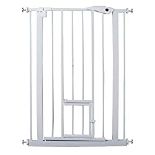 XhuangTech Extra Tall 104cm Baby Gate, Pressure Fit Pet Safety Gate Auto-Close with 2 Stage Safety C