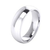 RRP £44.65 Unisex Sterling Silver 6mm Super Heavy Court Shape Polished Wedding Ring (X)