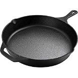 RRP £35.61 KICHLY Pre-Seasoned Cast Iron Skillet