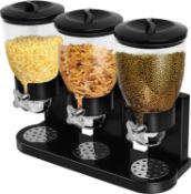 RRP £36.52 Poweka Triple Canister Cereal Dispenser