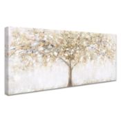 RRP £61.10 Shining Tree Wooden Framed Canvas Painting Landscape