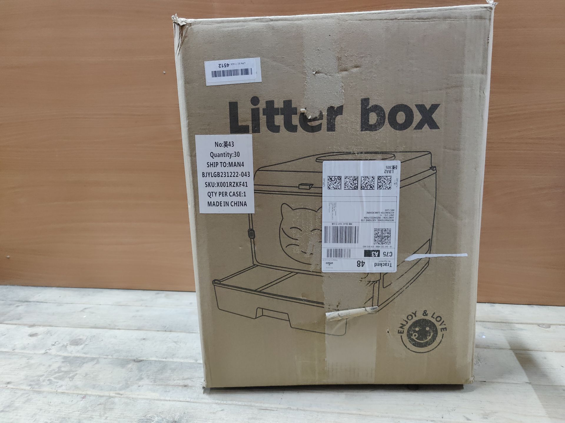 RRP £41.09 Cat Litter Box with Lid Foldable Cat Litter Box with - Image 2 of 2