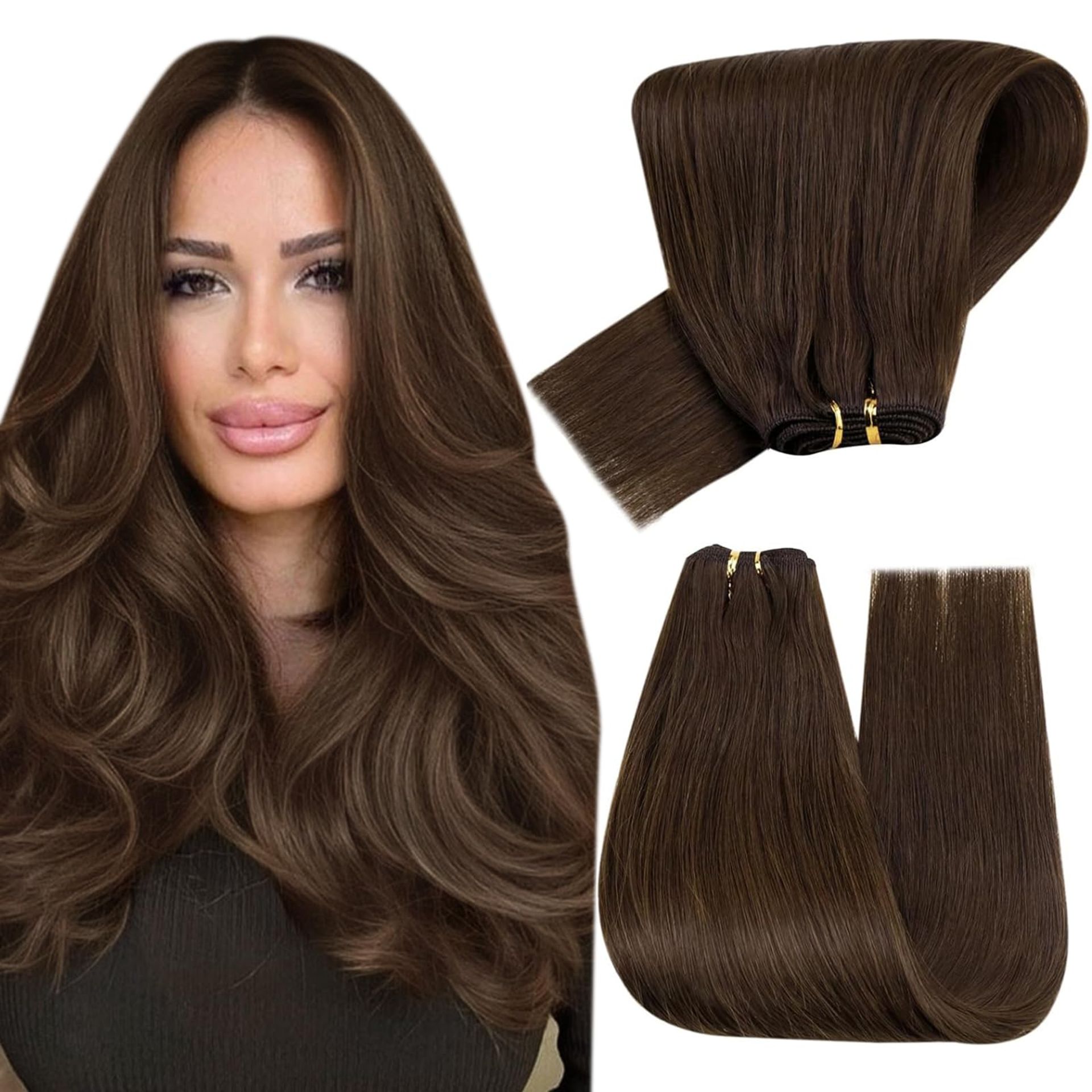 RRP £46.72 Hetto Sew in Extensions Real Human Hair Invisible Weft