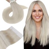 RRP £84.91 Hetto 22 Inch Tape in Hair Extensions Human Hair Tape