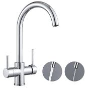 RRP £62.43 Maynosi 3 Way Kitchen Mixer Tap with Drinking Filtered Water Outlet