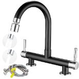 RRP £50.21 Maynosi Bridge Kitchen Sink Mixer Taps