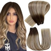 RRP £53.07 Hetto Human Hair Weft Ombre Hair Extension Real Human