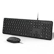 RRP £29.67 Wired Keyboard and Mouse Set