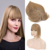 RRP £100.46 Human Hair Toppers with Fringe for Thinning Hair Women