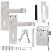 RRP £24.10 Probrico Victorian Door Handle with Lock and Key