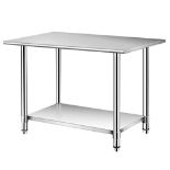 RRP £114.15 tonchean Stainless Steel Prep Table 91x61x85cm Kitchen